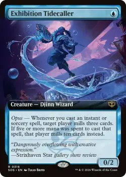 1 x Exhibition Tidecaller - Foil - Extended Art - Secrets of Strixhaven - NM-Min - Image 1