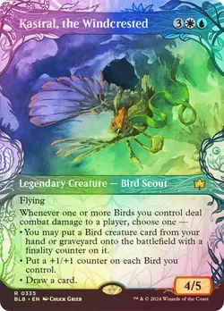 Magic The Gathering MTG KASTRAL, THE WINDCRESTED SHOWCASE FOIL Bloomburrow NM - Image 1