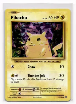 2016 Pokemon XY Pikachu 35/108 Cracked Ice Holo Rare Evolutions Deck Exclusives - Image 1