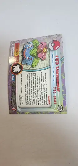 2000 Topps Chrome Pokemon Series 1 #03 Venusaur - Image 3