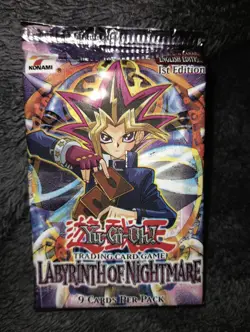 Yu-Gi-Oh! Labyrinth of Nightmare 1st Edition Factory Sealed Booster Pack - Image 1