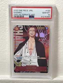 PSA 10 Shanks 2022 OP01 Alternate Art SEC #120 Japanese One Piece GEM MT 💎 - Image 1