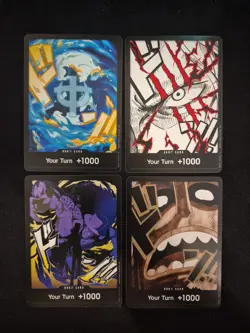 One Piece English PRB-02 Lot of 4 Non Foil !! Shanks Usopp Lucci Marco - Image 1