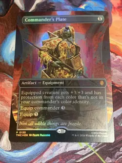 Commander's Plate (Borderless) Commander: Teenage Mutant Ninja Turtles Foil Mint - Image 1