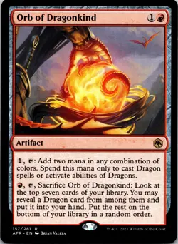 Orb of Dragonkind 157 Adventures in the Forgotten Realms Magic: The Gathering NM - Image 1
