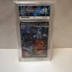 Pokemon TCG Mega Charizard X Ex 125/094 Phantasmal Flames ACE 10 Perfect Sub - Image 1