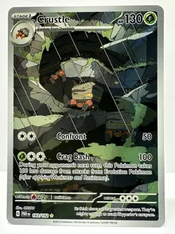 Pokemon Crustle 183/182 SV04: Paradox Rift Full Art Holo Illustration Rare - Image 1