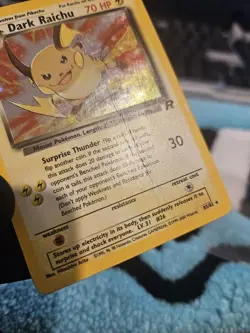 Pokemon Team Rocket Unlimited Dark Raichu 83/82 Holo Rare HP - Image 4