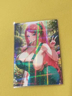 Kushina Uzumaki sexy Gardener Anime ACG Waifu custom Beauty Holo Card - Image 1