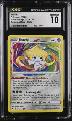CGC 10 Jirachi 119/185 2020 Vivid Voltage Amazing Rare Pokemon Card - Image 1