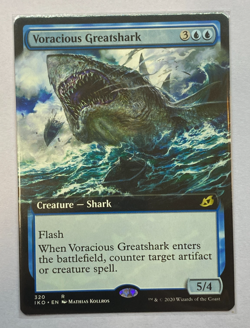 MTG - Ikoria: Lair of Behemoths - Voracious Greatshark - Extended Art - NM - Image 1