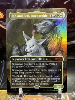 MTG | Rin and Seri, Inseparable (Double Sided) ✨FOIL✨ [Secret Lair Cats & Dogs] - Image 1