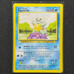 Squirtle - 63/102 - Common - Base Set - Pokemon Card - LP - Image 1