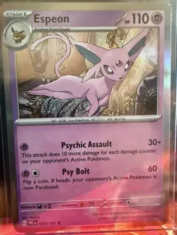 Espeon 033/131 Pokemon TCG SV: Prismatic Evolutions Holo Rare NM - Image 1