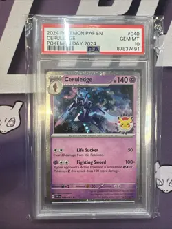 2024 POKEMON PAF EN-PALDEAN FATES POKEMON DAY 2024 #040 CERULEDGE PSA 10 - Image 1