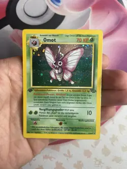 Pokemon GERMAN 1st Edition Dschungel Jungle Omot Venomoth Holo 13 Heavy Play - Image 1