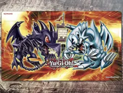 YuGiOh Duel Playmat Blue Eyes White Dragon Red CCG TCG Trading Card Game Mat pad - Image 1