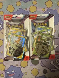 Pokemon PALDEA EVOLVED Premium Checklane Blisters Set Rare UK Import - Image 1