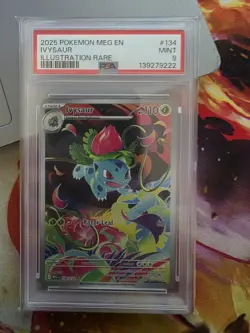 PSA 9 Ivysaur 134/132 Illustration Rare Mega Evolution Pokemon - Image 1