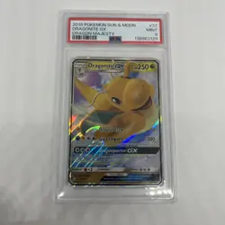 2018 POKEMON SUN & MOON DRAGON MAJESTY #37 DRAGONITE GX PSA 9 - Image 1