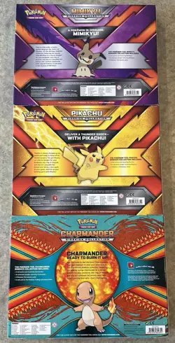 Lot Of 3 Sealed Pokemon Sidekick Collection Boxes - Pikachu Mimikyu Charmander - Image 2