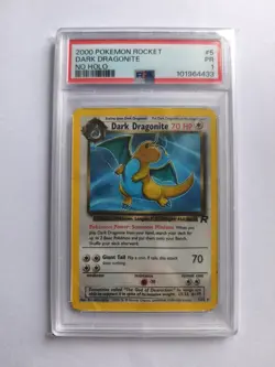 Dark Dragonite No Holo ERROR Nintendo Pokemon PSA 1 Misprint - Image 1