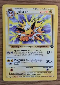 Pokemon TCG Jolteon Jungle 20/64 Non-Holo Card Unlimited Rare, NM - Image 1