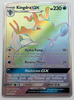 Pokemon TCG Kingdra GX SM155 SM Black Star Promo Full Art Holo English 2018 - Image 1