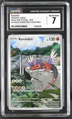 Koraidon *CGC 7* Illustration Rare *#14* Scarlet & Violet ETB Promo* Pokemon - Image 1