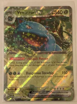 Pokemon TCG Venasaur EX Double Rare 2023 Scarlet & Violet 151 - Image 1