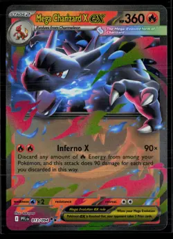Mega Charizard X ex 013/094 Phantasmal Flames Double Rare Pokemon - Image 1