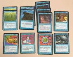 13x Blau: 4x U + 9x C MTG - Renaissance deutsch ©1995 NM/EX zB Sindbad - Image 1
