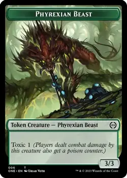 MTG Singles: Phyrexian Beast Token - Phyrexia: All Will Be One (ONE) - NM - Image 1