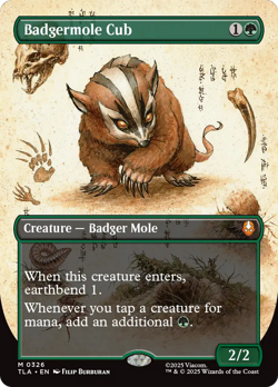 Badgermole Cub (Borderless) Avatar: The Last Airbender - Near Mint Foil - Image 1