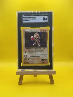 2000 Pokemon Rocket’s Hitmonchan 11/132 Gym Heroes - Cosmos Holo Rare ENG SGC 9 - Image 1
