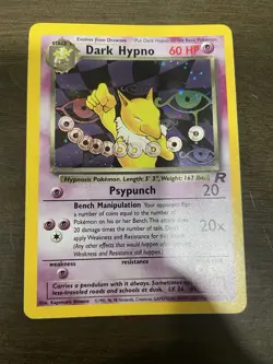 Pokemon Dark Hypno TCG Holo Rare Card 9/82 NM with Swirl🌀 - Image 1