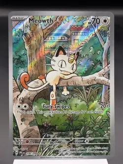 Meowth 106/094 - Illustration Rare - Phantasmal Flames Pokemon Card MINT - Image 1