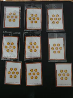 Dragon Ball Super Card Game Energy Marker Lot Of 9 (1 Gold,8 Silver) - Image 2