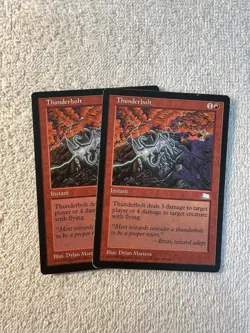 Magic - X2 Thunderbolt - MP - Weatherlight - Red - MP - MTG - Shinetized - Image 1