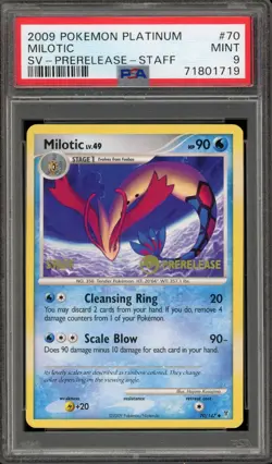Pokemon Milotic Supreme Victors STAFF Prerelease Promo #70 PSA 9 Mint - Image 1