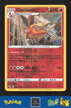 2022 Pokemon SWSH Pokemon GO 010/078 Charizard Reverse - Image 1