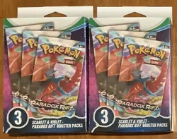 POKEMON SCARLET & VIOLET PARADOX RIFT (2) Boxes (6) Booster Packs NIP - Image 1