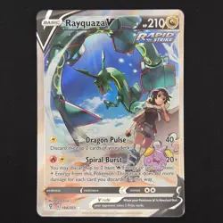 Pokemon TCG Card Rayquaza V 194/203 Evolving Skies Alternative Art - NM - Image 1
