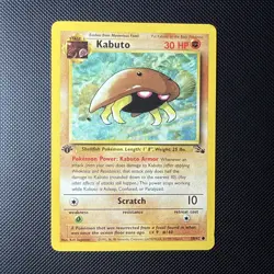NM Kabuto 50/62 Fossil 1st Edition Pokemon Card - Image 2