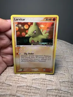 Larvitar EX Emerald 52/106 Reverse Holo Stamped Pokemon Card - LP - Image 1