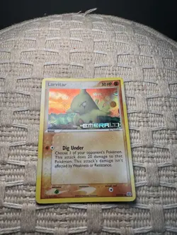 Larvitar EX Emerald 52/106 Reverse Holo Stamped Pokemon Card - LP - Image 2