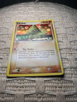 Larvitar EX Emerald 52/106 Reverse Holo Stamped Pokemon Card - LP - Image 4