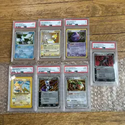 Lot of 7 PSA Graded Pokemon EX Cards - Shining Raichu, Rocket’s Mewtwo ex + More - Image 1