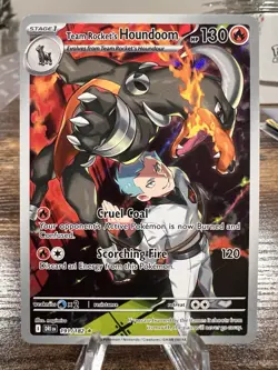 Pokemon TCG Team Rockets Houndoom Illustration Rare Card 191/182 Destined Rivals - Image 1