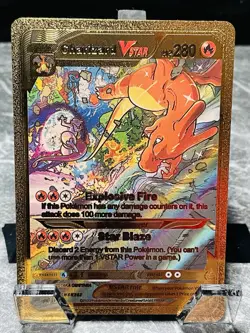 Charizard V Star SWSH262 Gold Display Card Pokemon TCG - Image 1